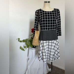 COPY - AGB plaid a line dress.